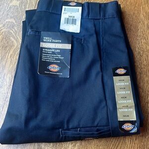 NWT DICKIES TWILL WORK PANTS LOOSE FIT 34X30